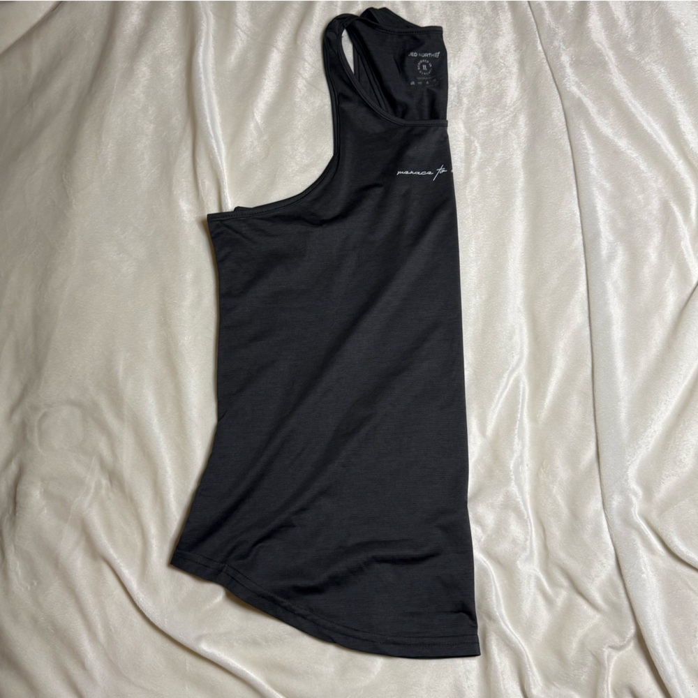 Jed north athletic tank top XL quick dry semi ribbed texture gray/black - Picture 6 of 6
